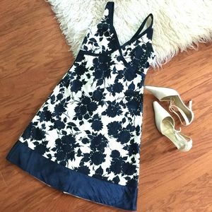 Like New J. Crew BLUE WHITE Linen and Silk Dress